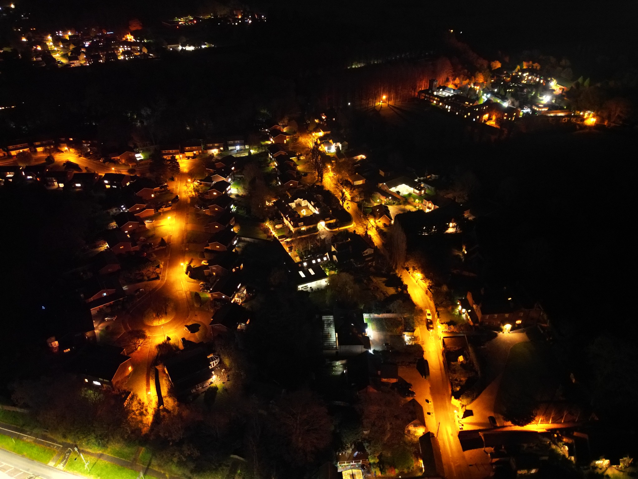 Wareing Way, Vicarage Lane, Dunchurch 2022 November - night scene