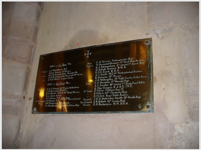 St. Peter's Memorial Plaque