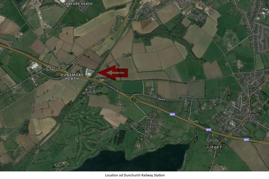 Location of Dunchurch Railway Station