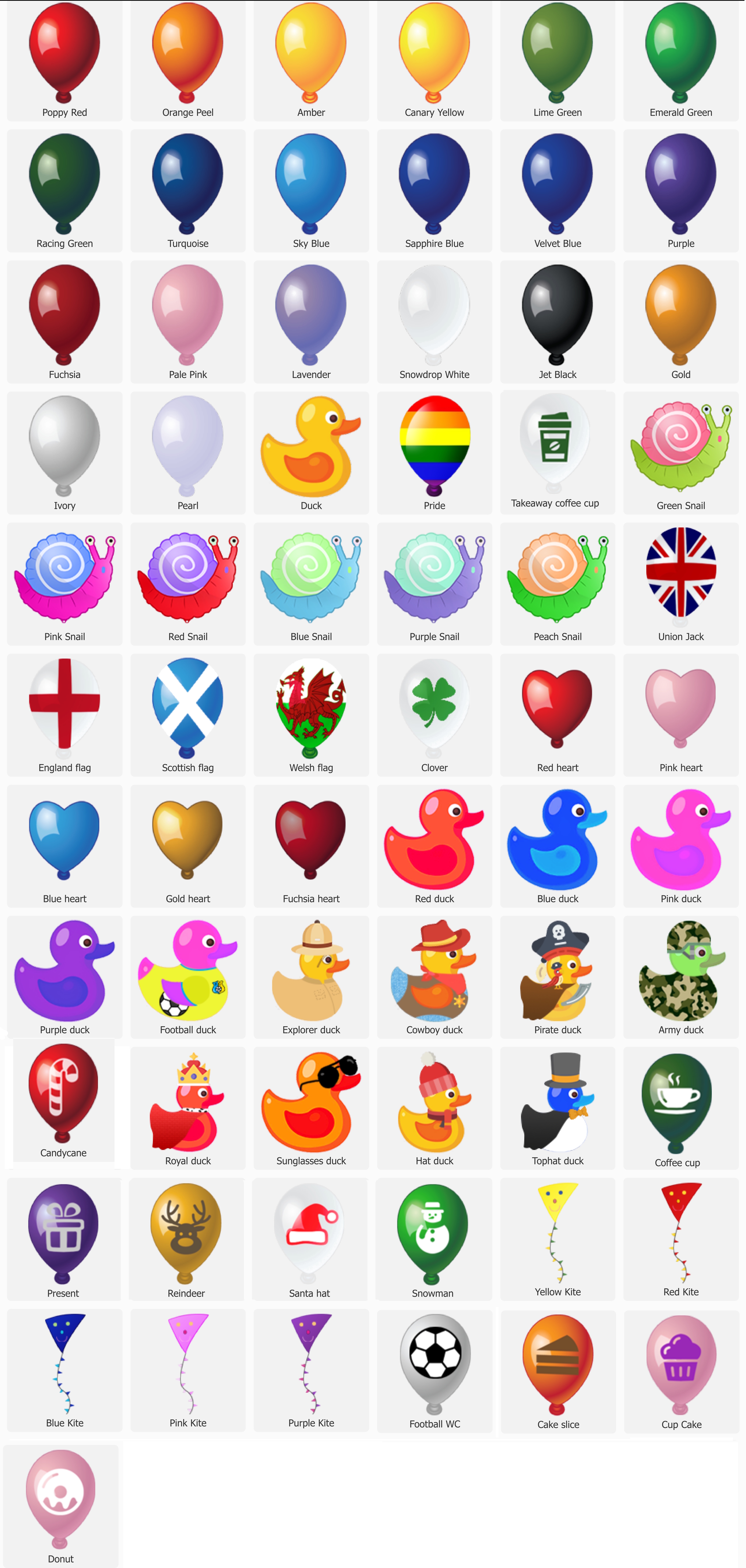 Balloon Colours choice